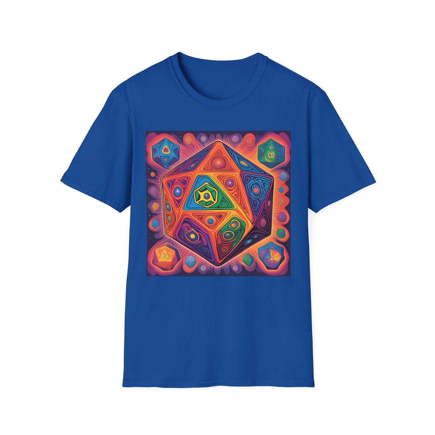 Retro Colourful D20 T-shirt | Dice and Thread | Unisex T-Shirt