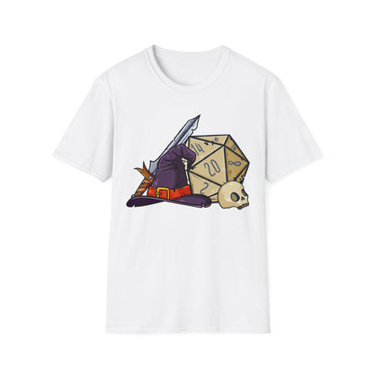 D20 Wizard hat and sword DnD  | Dice and Thread  | Unisex T-Shirt