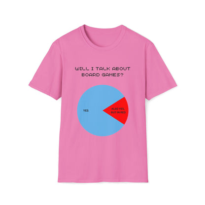 "Will I Talk About Board Games" | Dice and Thread | Unisex Soft-Style T-Shirt