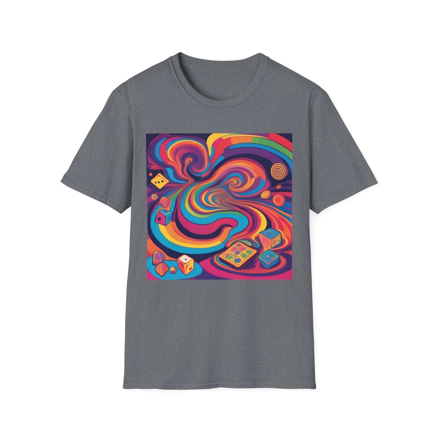 Funky Psychedelic Board game  | Dice and Thread  | Unisex T-Shirt