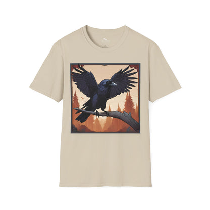 Wingspan Inspired Raven | Dice and Thread | Printed Graphic T-Shirt Board Game