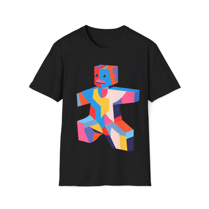 Cubism Meeple | Dice and Thread  | Unisex Soft-Style T-Shirt