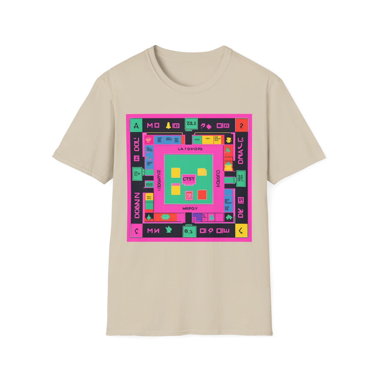 Monopoly Inspired | Dice and Thread | Printed Graphic T-Shirt Board Game