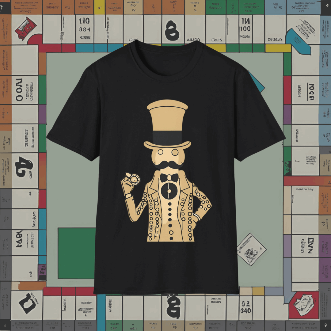 Monopoly Inspired Steampunk | Dice and Thread | Unisex Soft-Style T-Shirt