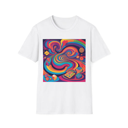 Funky Psychedelic Board game  | Dice and Thread  | Unisex T-Shirt