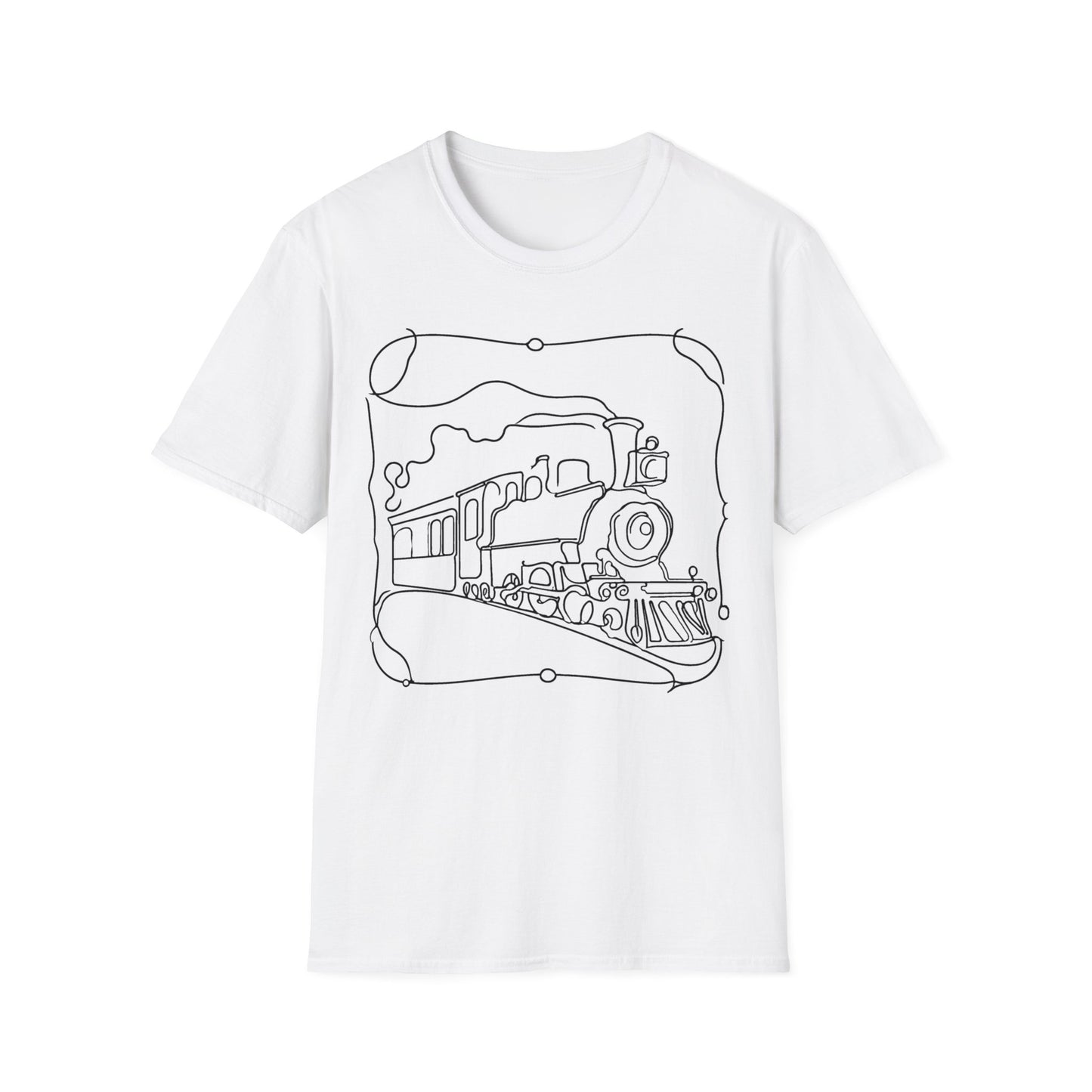 Train Abstract Ticket to Ride Inspired | Dice and Thread | Printed Graphic T-Shirt Board Game