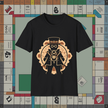 Steampunk Monopoly Board Game | Dice and Thread | Unisex Soft-Style T-Shirt