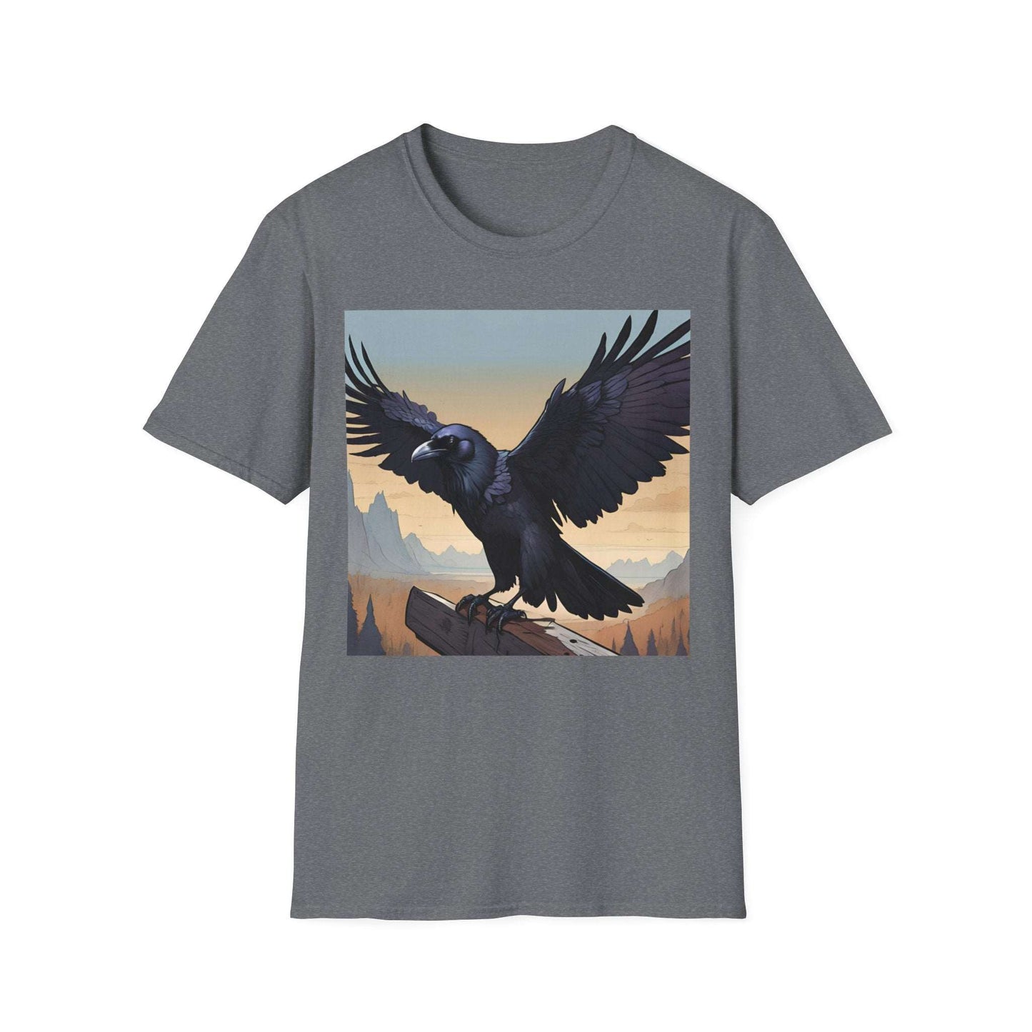 Wingspan Inspired Raven | Dice and Thread | Printed Graphic T-Shirt Board Game