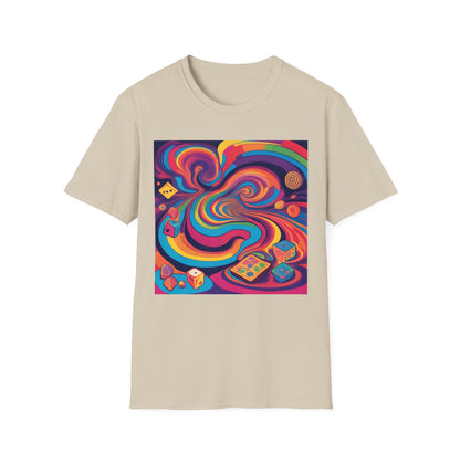 Funky Psychedelic Board game  | Dice and Thread  | Unisex T-Shirt