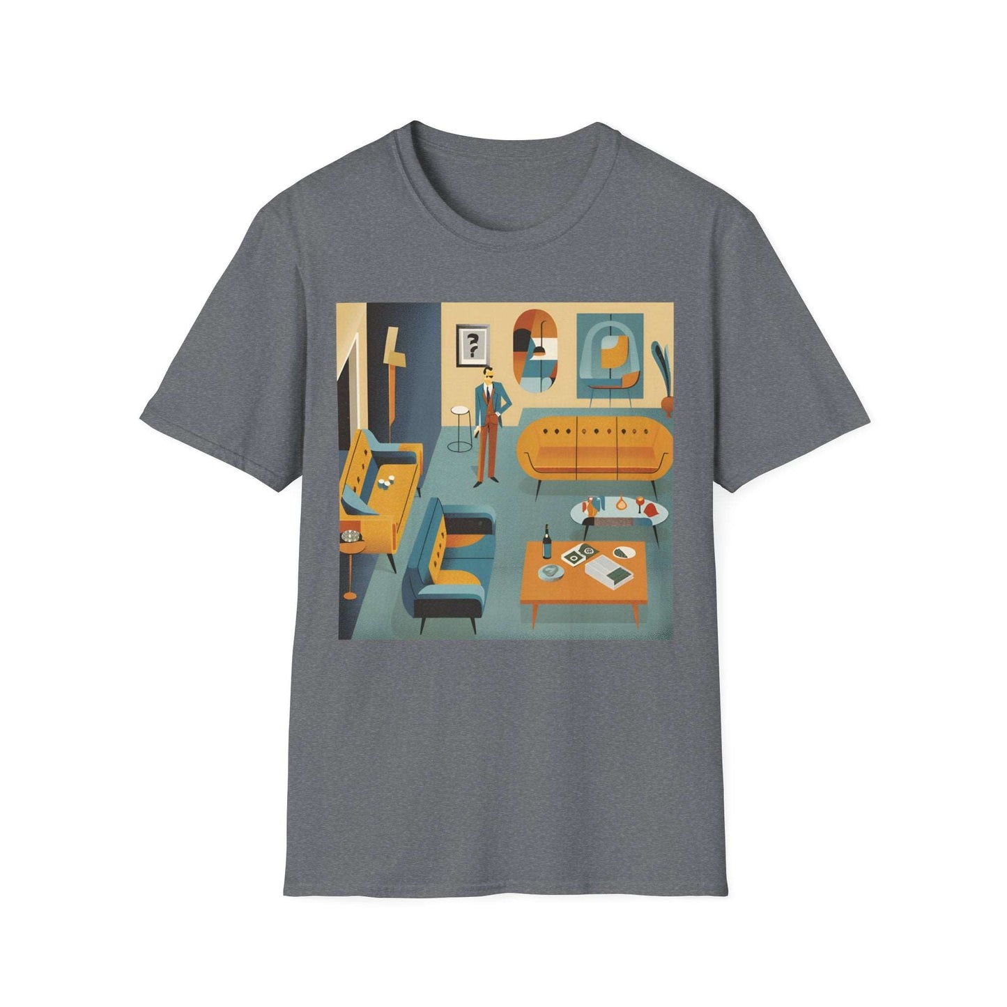 Cluedo Inspired Retro Abstract | Dice and Thread | Printed Graphic T-Shirt Board Game Inspired