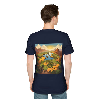 Settlers of Catan Inspired Back and Front design | Dice and Thread |  T-Shirt