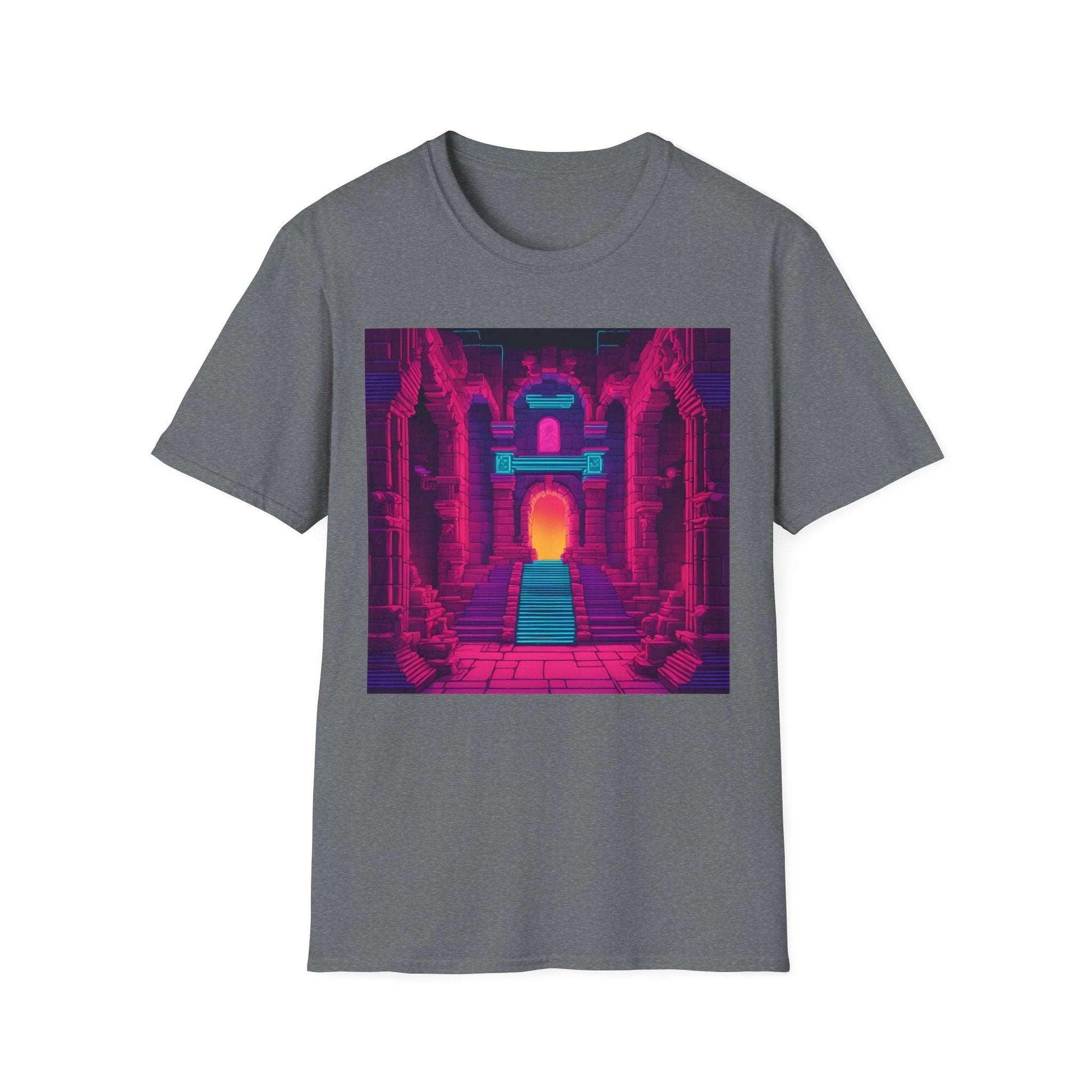 Dungeon | Dungeons & Dragons | Dice and Thread  | Vaporwave Retro DnD T-Shirt