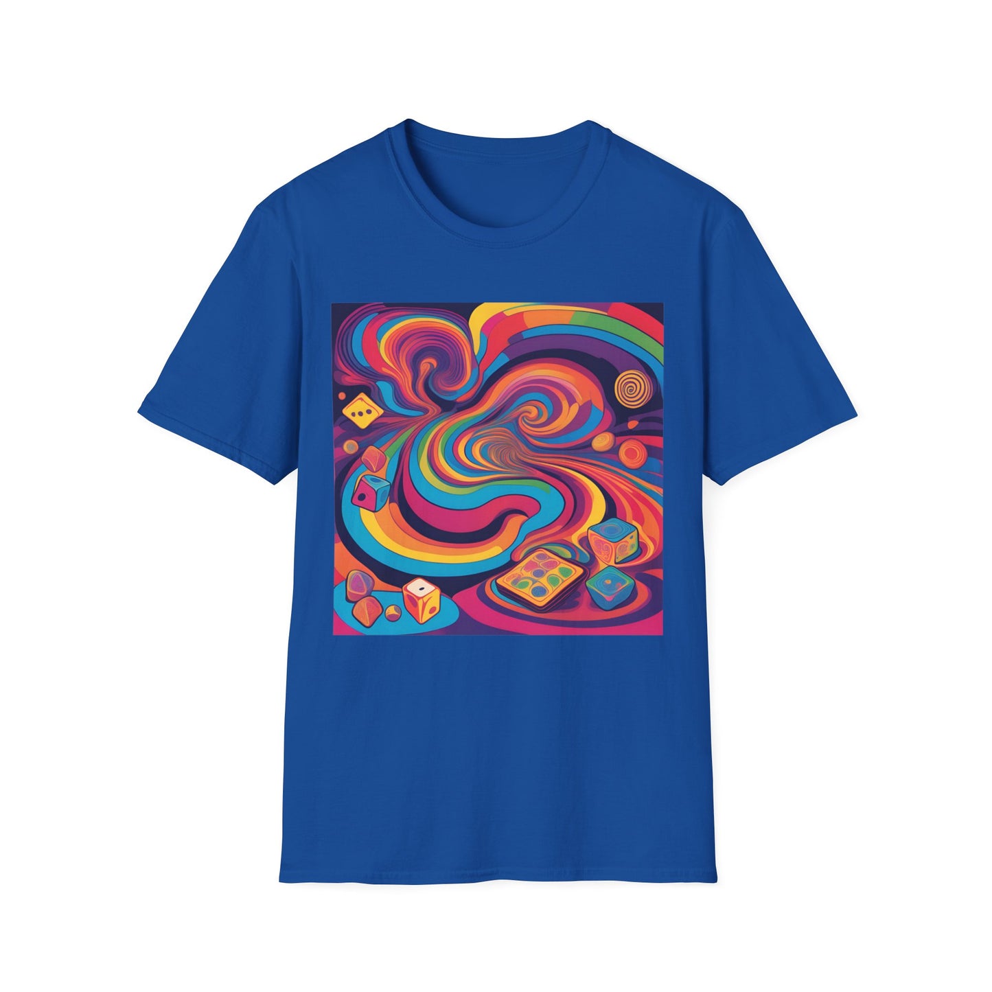 Funky Psychedelic Board game  | Dice and Thread  | Unisex T-Shirt