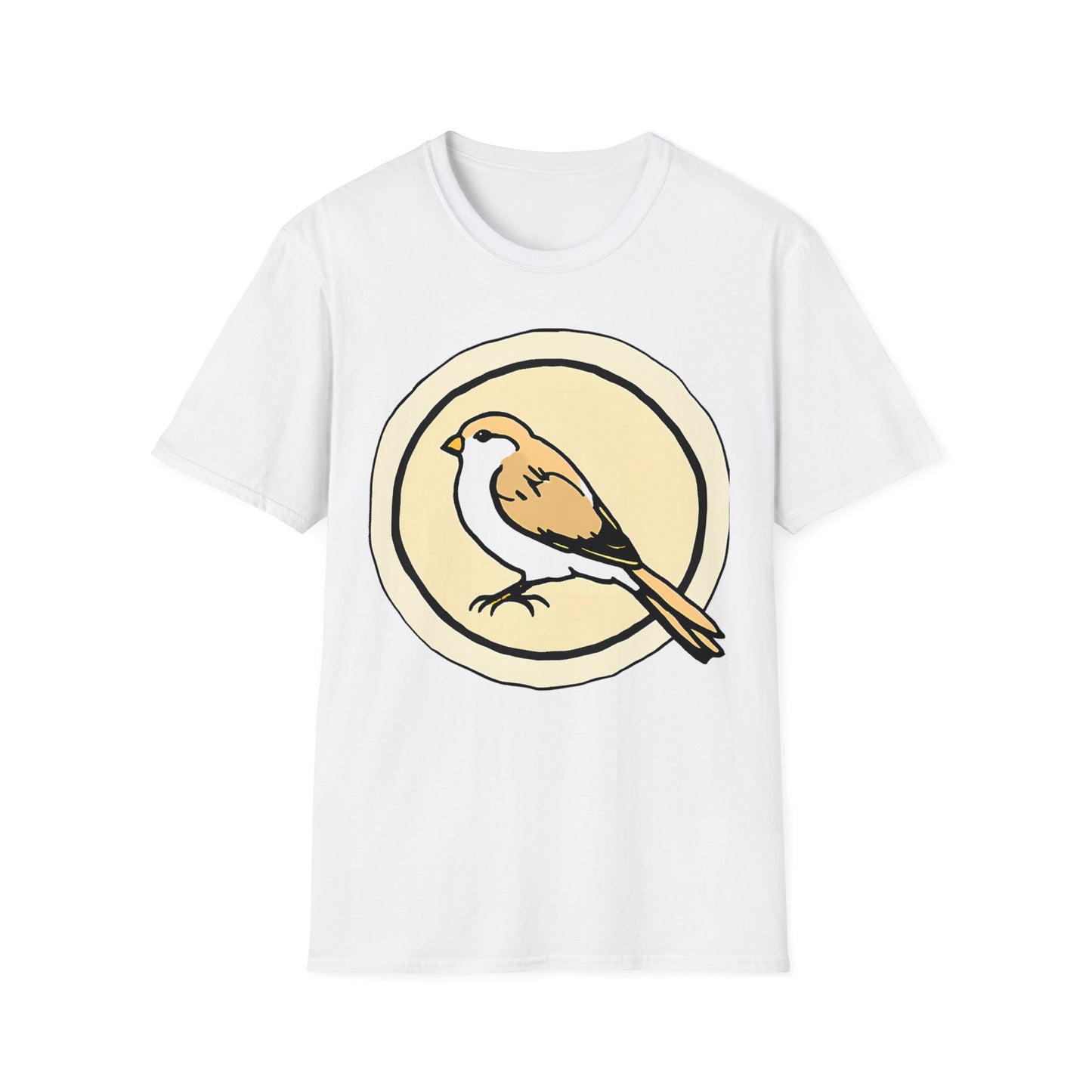 Wingspan Inspired Snow bunting | Dice and Thread | Printed Graphic T-Shirt Board Game