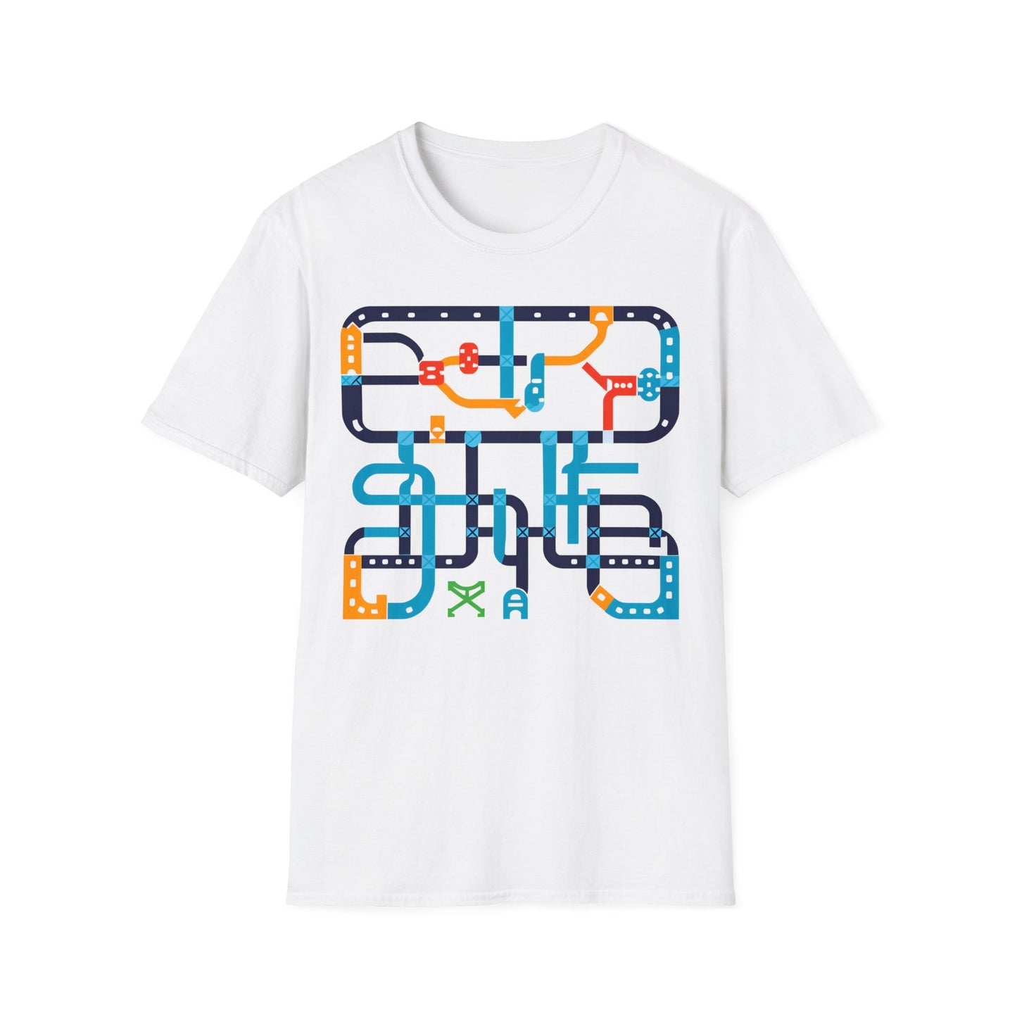 Abstract Ticket To Ride Inspired | Dice and Thread | Printed Graphic T-Shirt Board Game