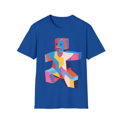 Cubism Meeple | Dice and Thread  | Unisex Soft-Style T-Shirt