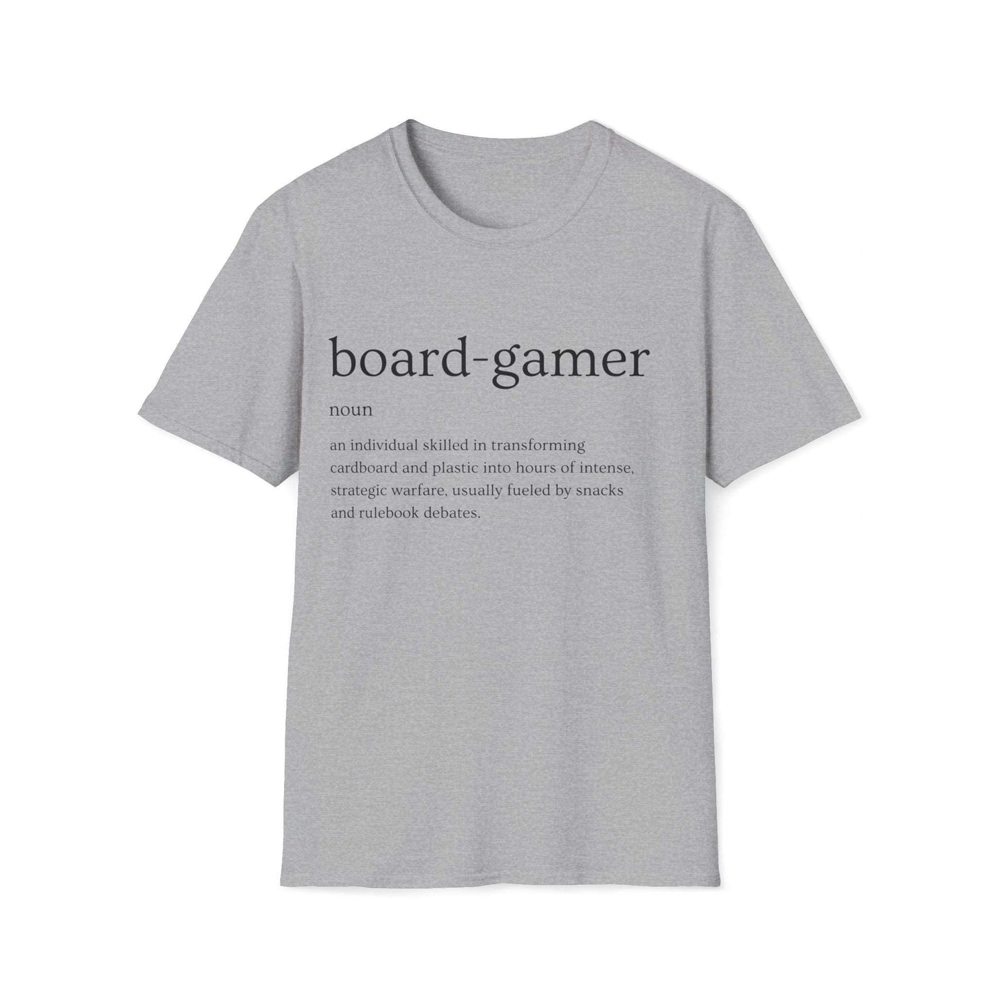 Definition of a Board-Gamer | Dice and Thread | Unisex Soft-Style T-Shirt