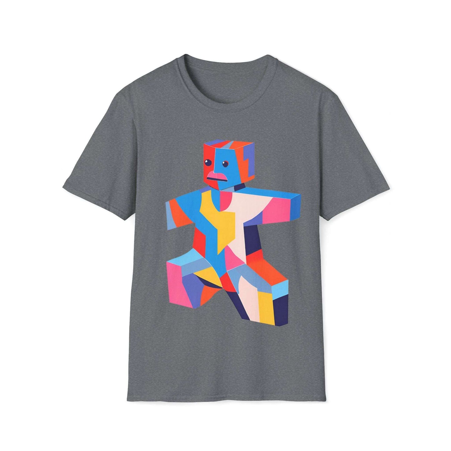 Cubism Meeple | Dice and Thread  | Unisex Soft-Style T-Shirt