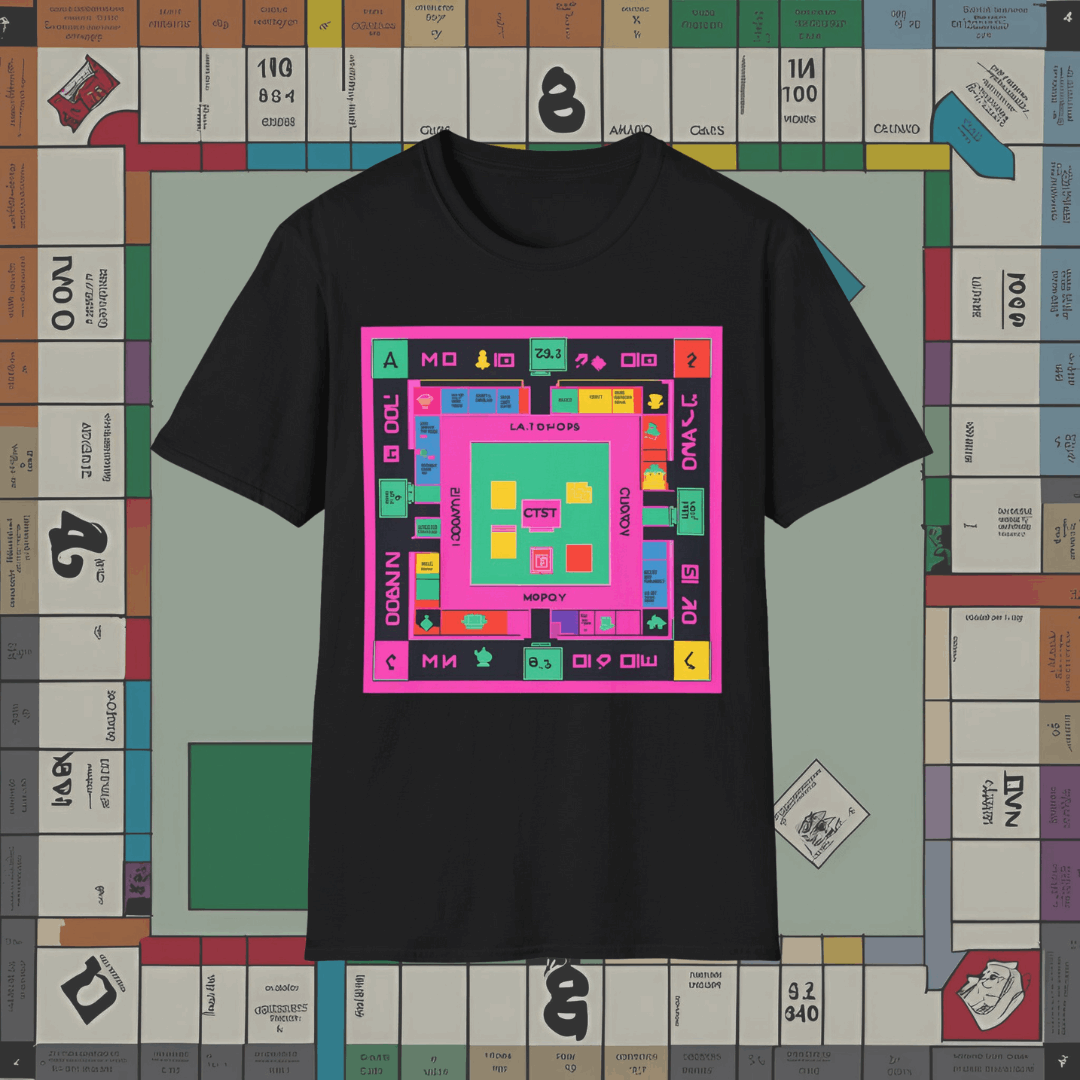 Monopoly Inspired | Dice and Thread | Printed Graphic T-Shirt Board Game