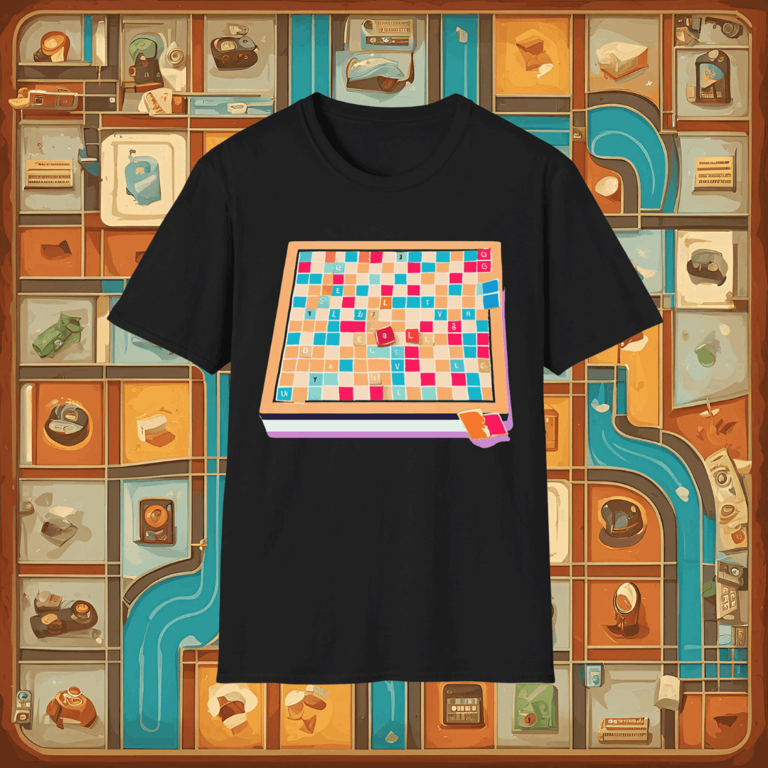 Scrabble Inspired | Dice and Thread | Printed Graphic T-Shirt Board Game