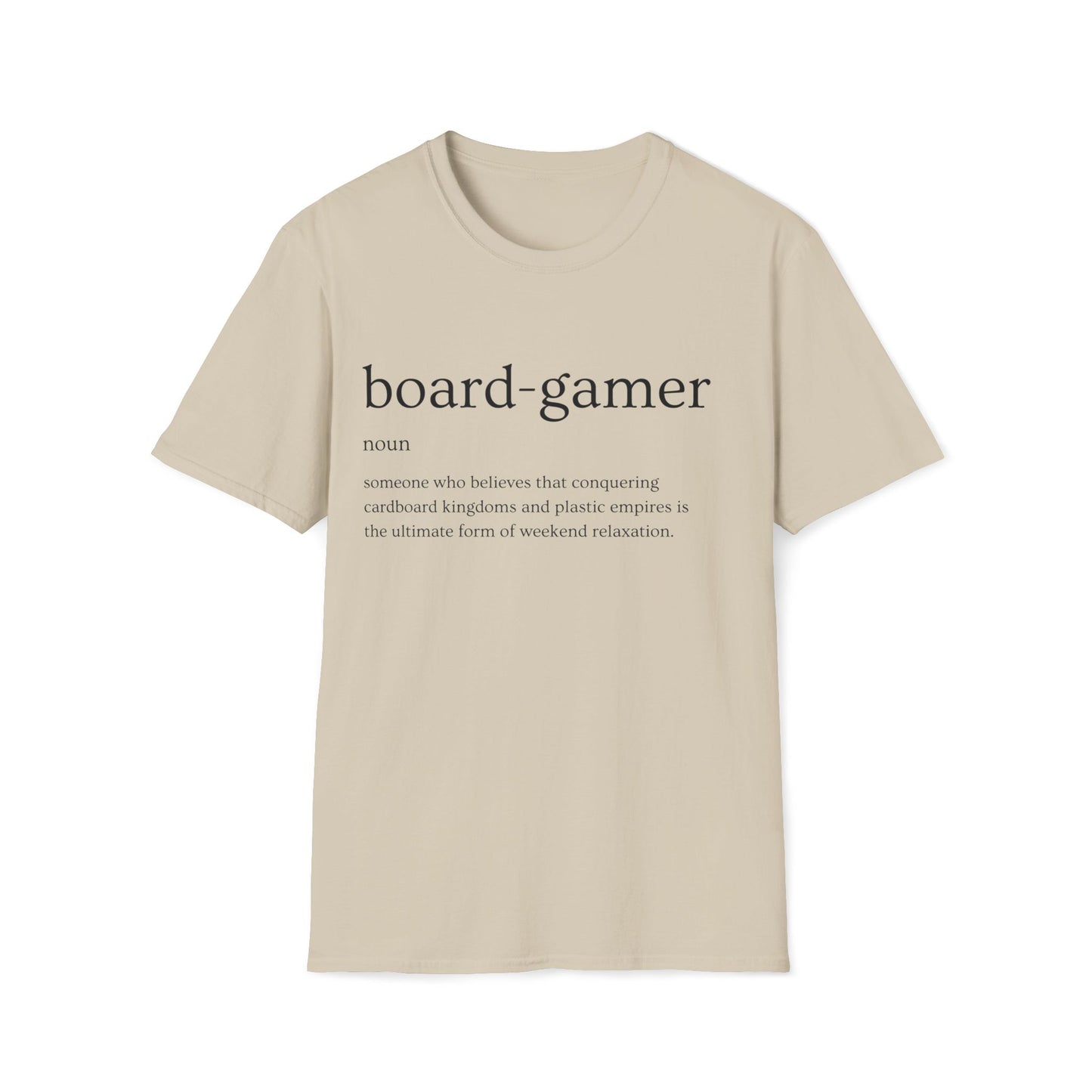 Definition of a Board-Gamer | Dice and Thread | Unisex Soft-Style T-Shirt