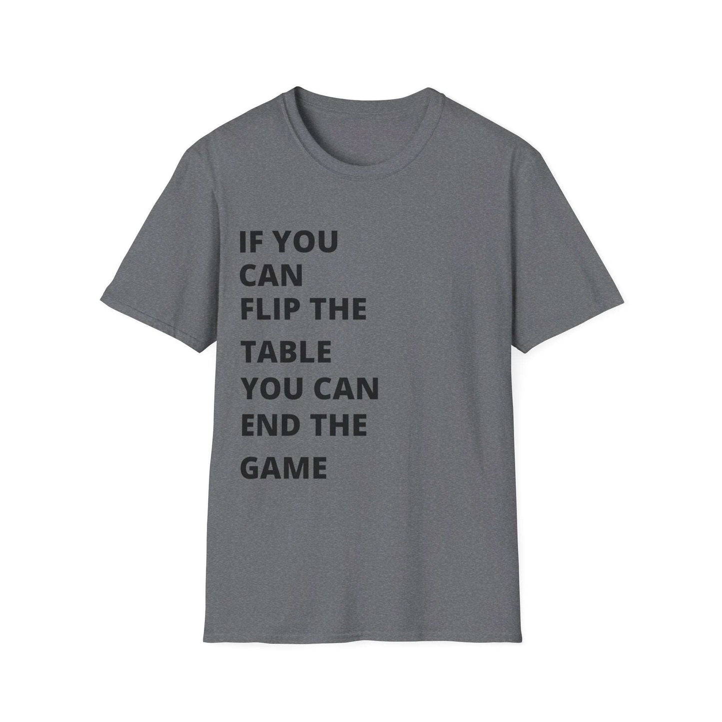 End the game | Dice and Thread | Funny Printed Graphic T-Shirt Board Game