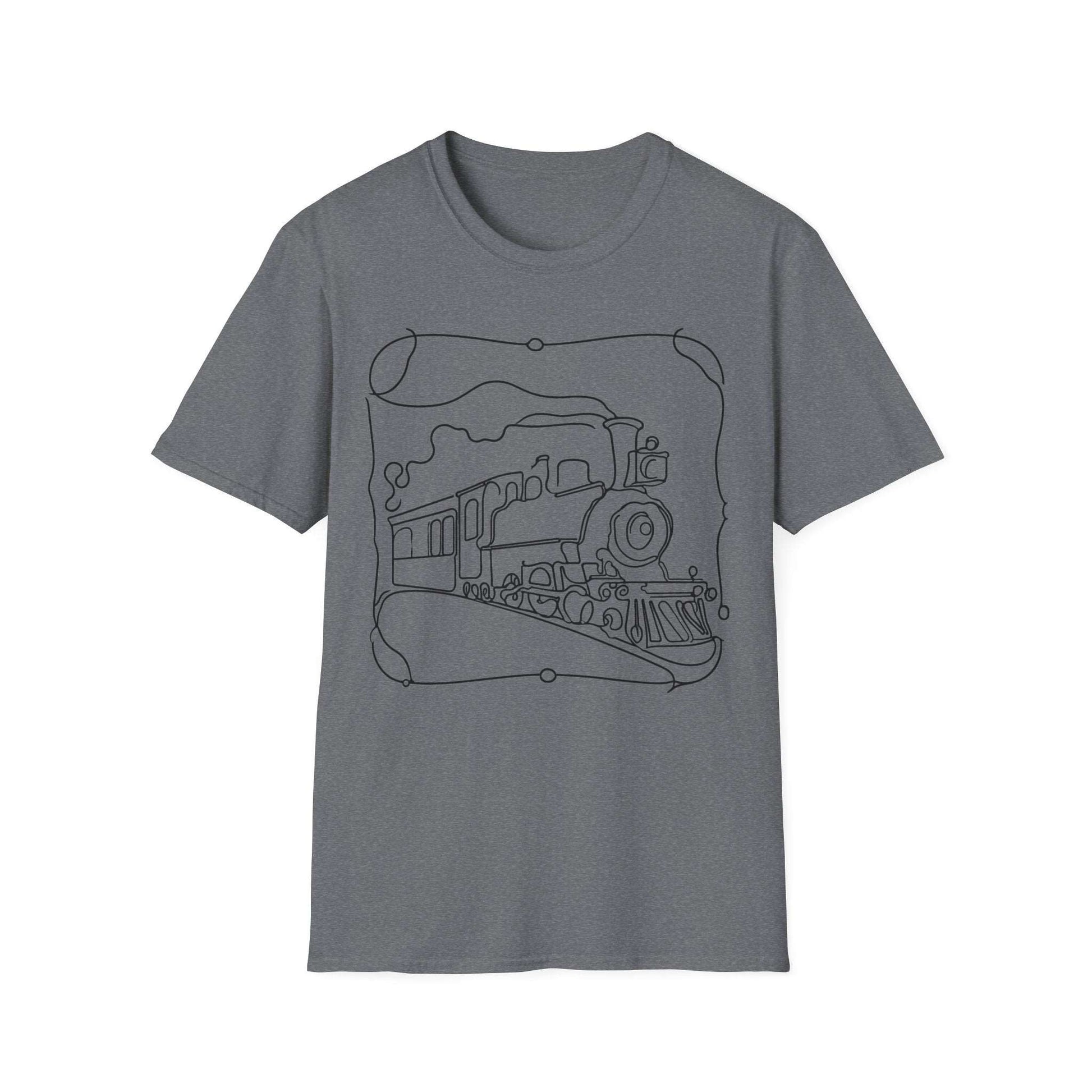 Train Abstract Ticket to Ride Inspired | Dice and Thread | Printed Graphic T-Shirt Board Game