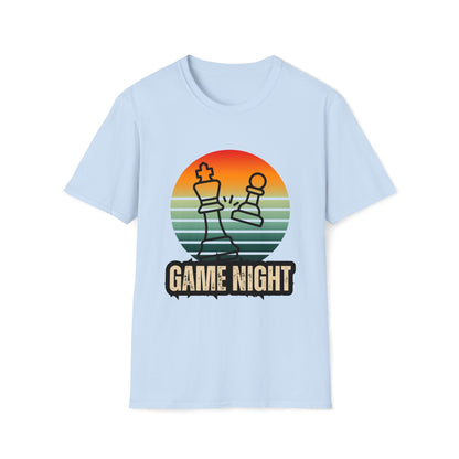 "Game Night" | Chess Design | Dice and Thread | Unisex Soft-Style T-Shirt