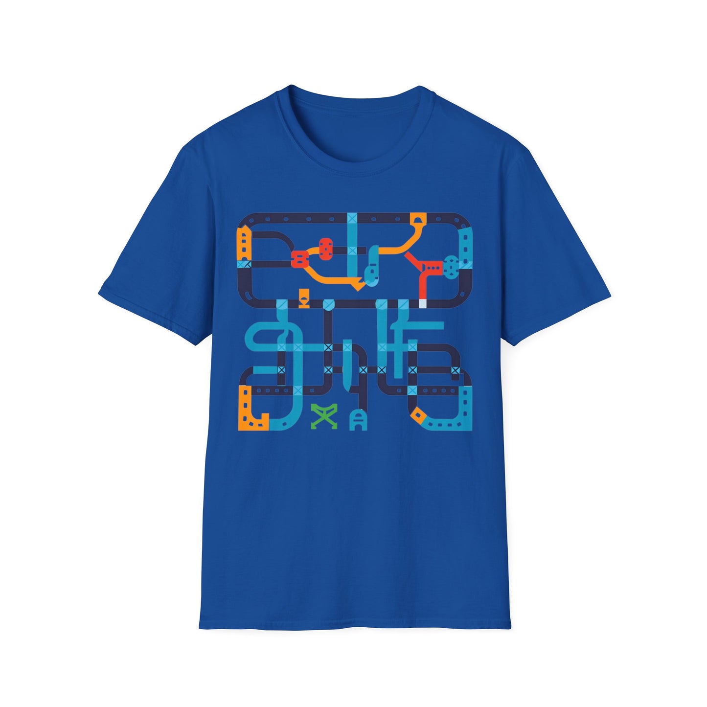 Abstract Ticket To Ride Inspired | Dice and Thread | Printed Graphic T-Shirt Board Game