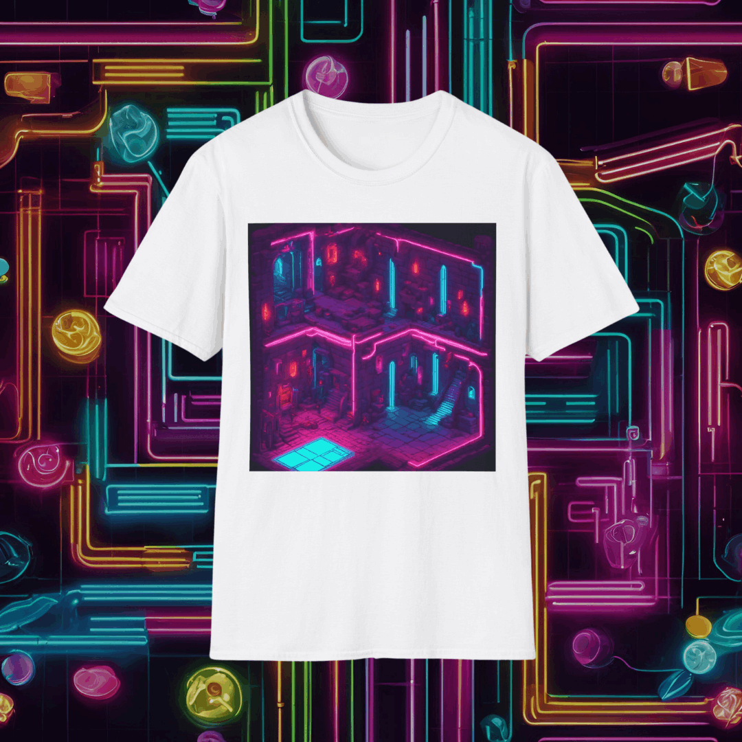 DnD | Dice and Thread | Retro Neon Vapourwave T-Shirt