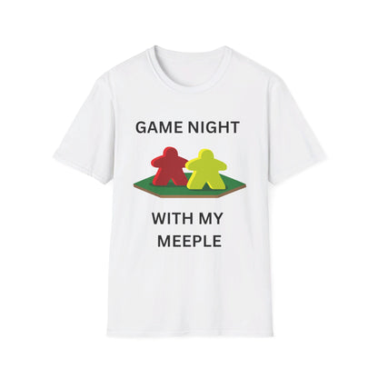 Game night with my Meeple  | Dice and Thread | Couple T-Shirt Board Game