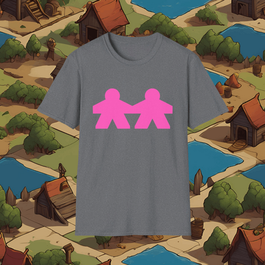 Hers and Hers Meeple | Dice and Thread | Couple T-Shirt Board Game