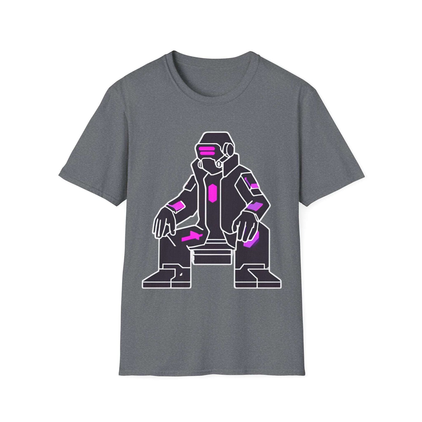 Retro Cyberpunk Meeple | Dice and Thread | Printed Graphic T-Shirt Board Game