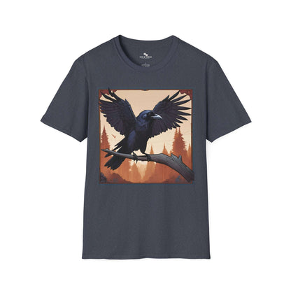 Wingspan Inspired Raven | Dice and Thread | Printed Graphic T-Shirt Board Game