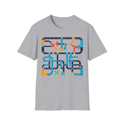 Abstract Ticket To Ride Inspired | Dice and Thread | Printed Graphic T-Shirt Board Game