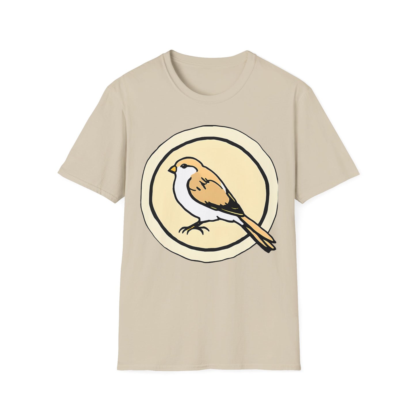 Wingspan Inspired Snow bunting | Dice and Thread | Printed Graphic T-Shirt Board Game