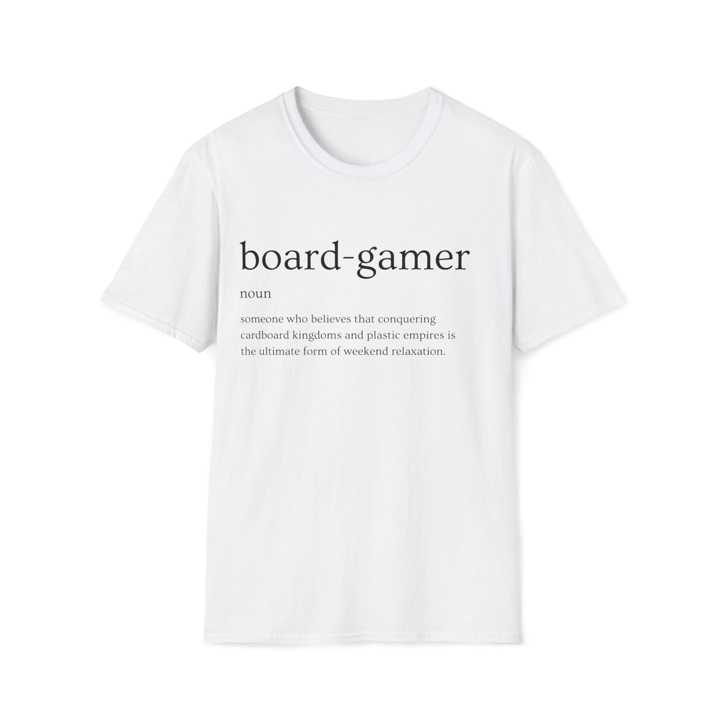 Definition of a Board-Gamer | Dice and Thread | Unisex Soft-Style T-Shirt