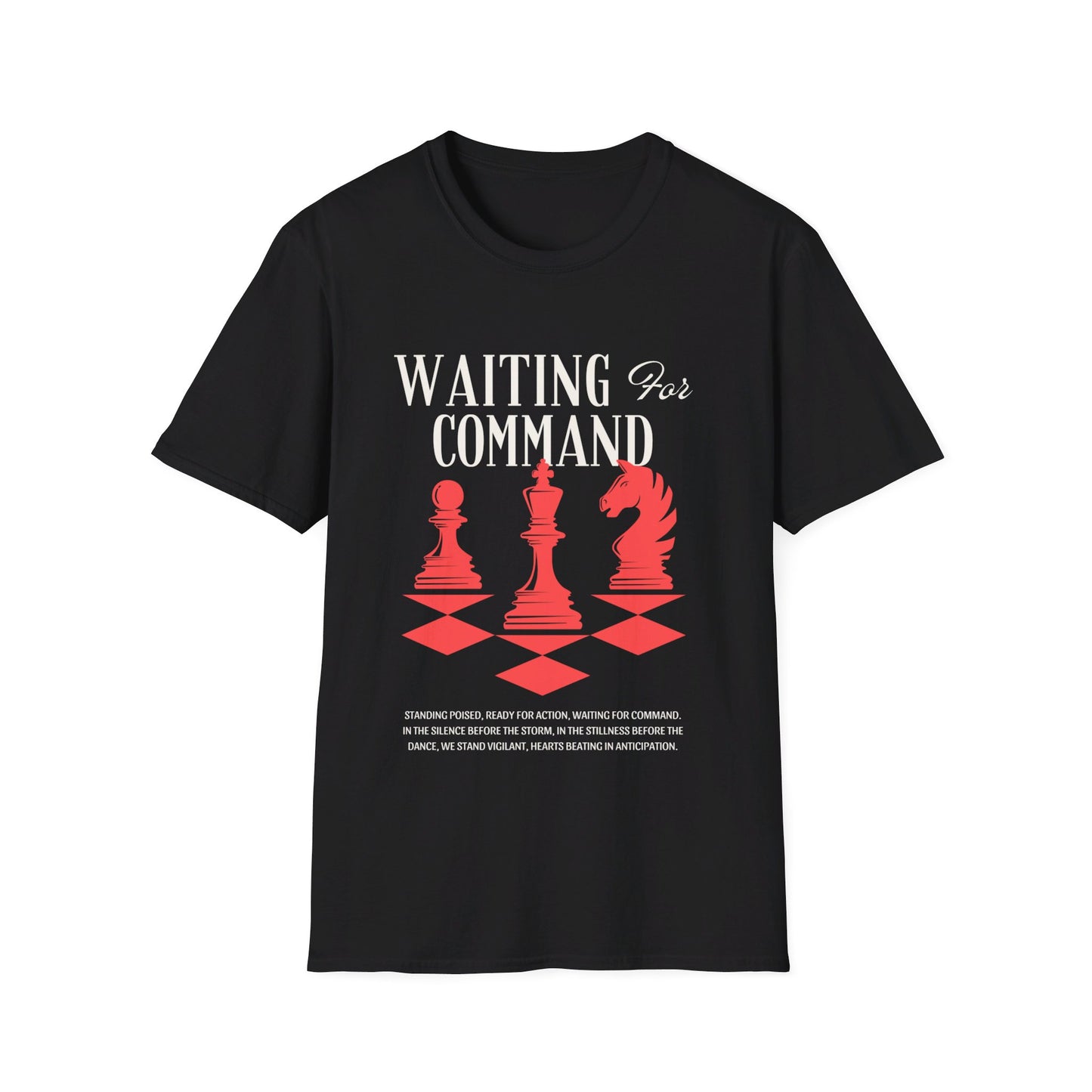 Waiting for command | Dice and Thread | Chess T-Shirt Board Game