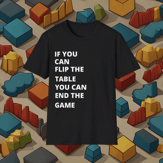 End the game | Dice and Thread | Funny Printed Graphic T-Shirt Board Game