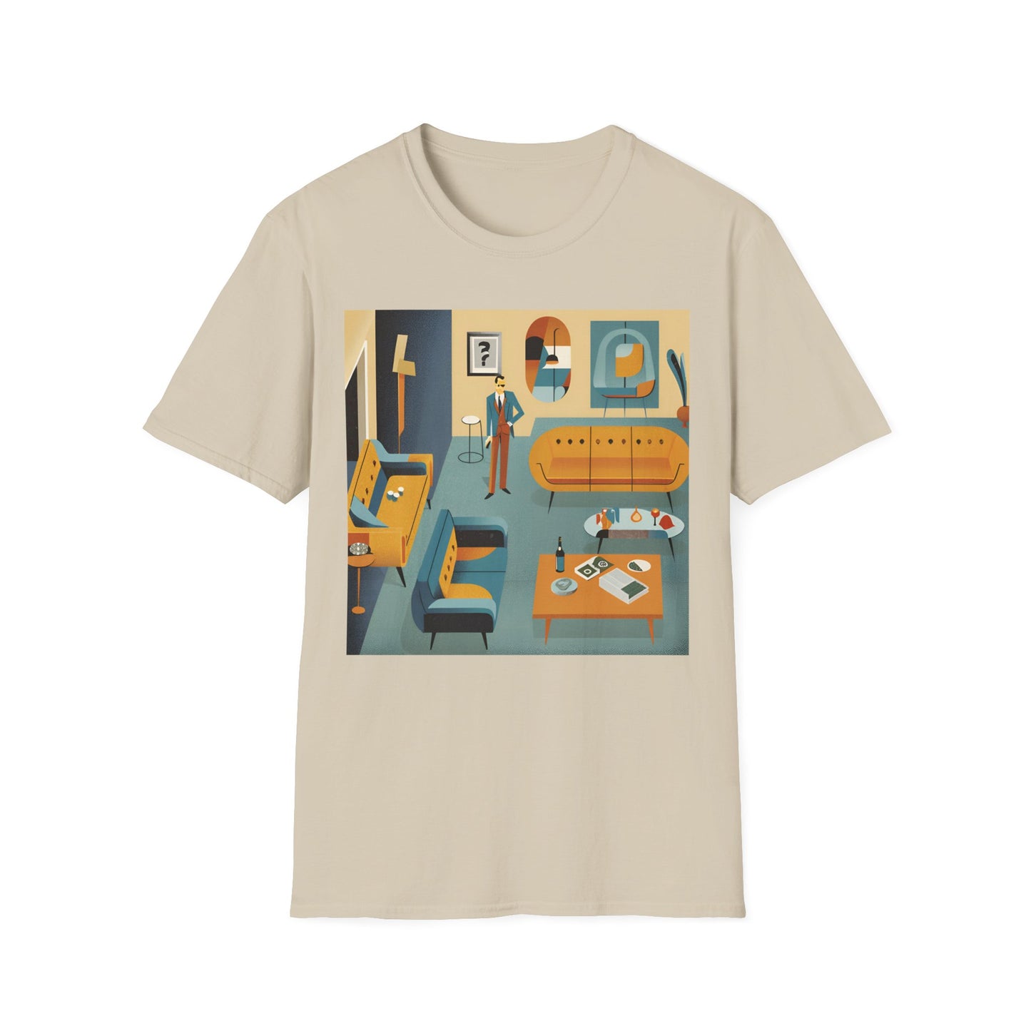 Cluedo Inspired Retro Abstract | Dice and Thread | Printed Graphic T-Shirt Board Game Inspired