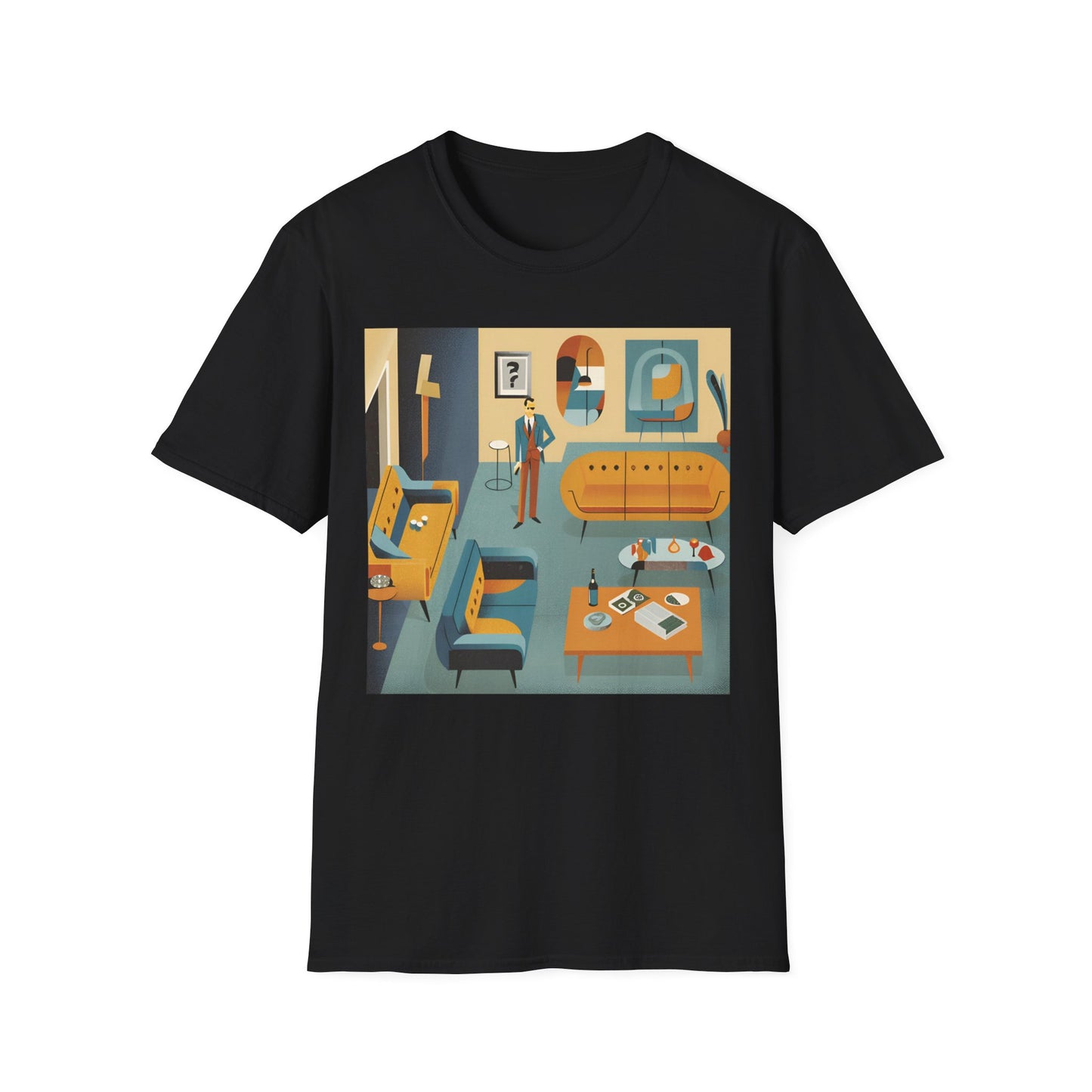 Cluedo Inspired Retro Abstract | Dice and Thread | Printed Graphic T-Shirt Board Game Inspired