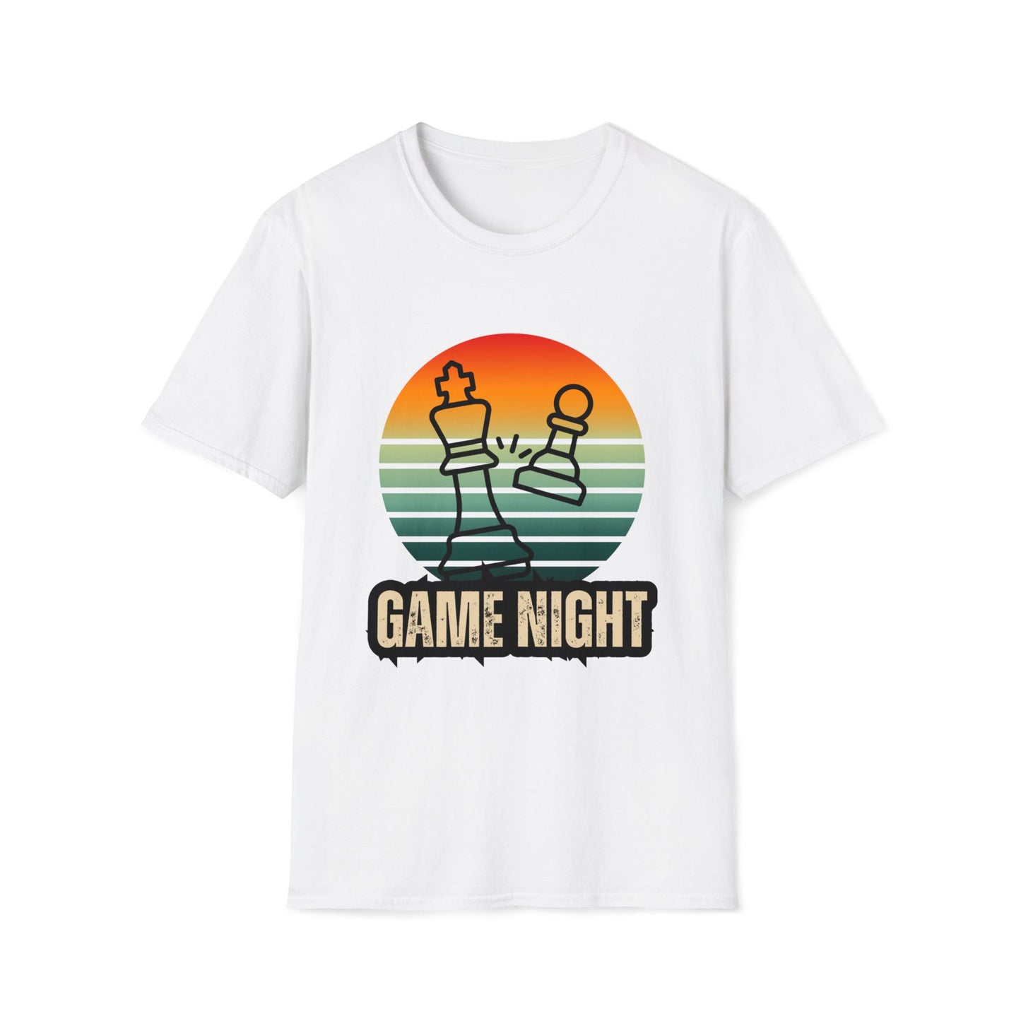 "Game Night" | Chess Design | Dice and Thread | Unisex Soft-Style T-Shirt