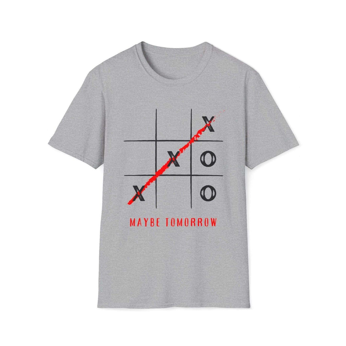 "Maybe Tomorrow"  | Noughts and Crosses | Tic-Tac-Toe  | Dice and Thread  | T-Shirt