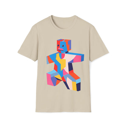 Cubism Meeple | Dice and Thread  | Unisex Soft-Style T-Shirt