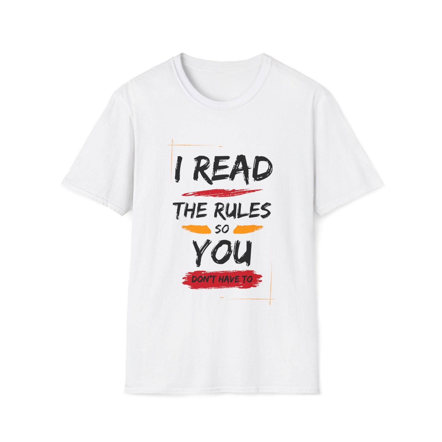 I Read the Rules | Dice and Thread | Unisex Soft-Style T-Shirt