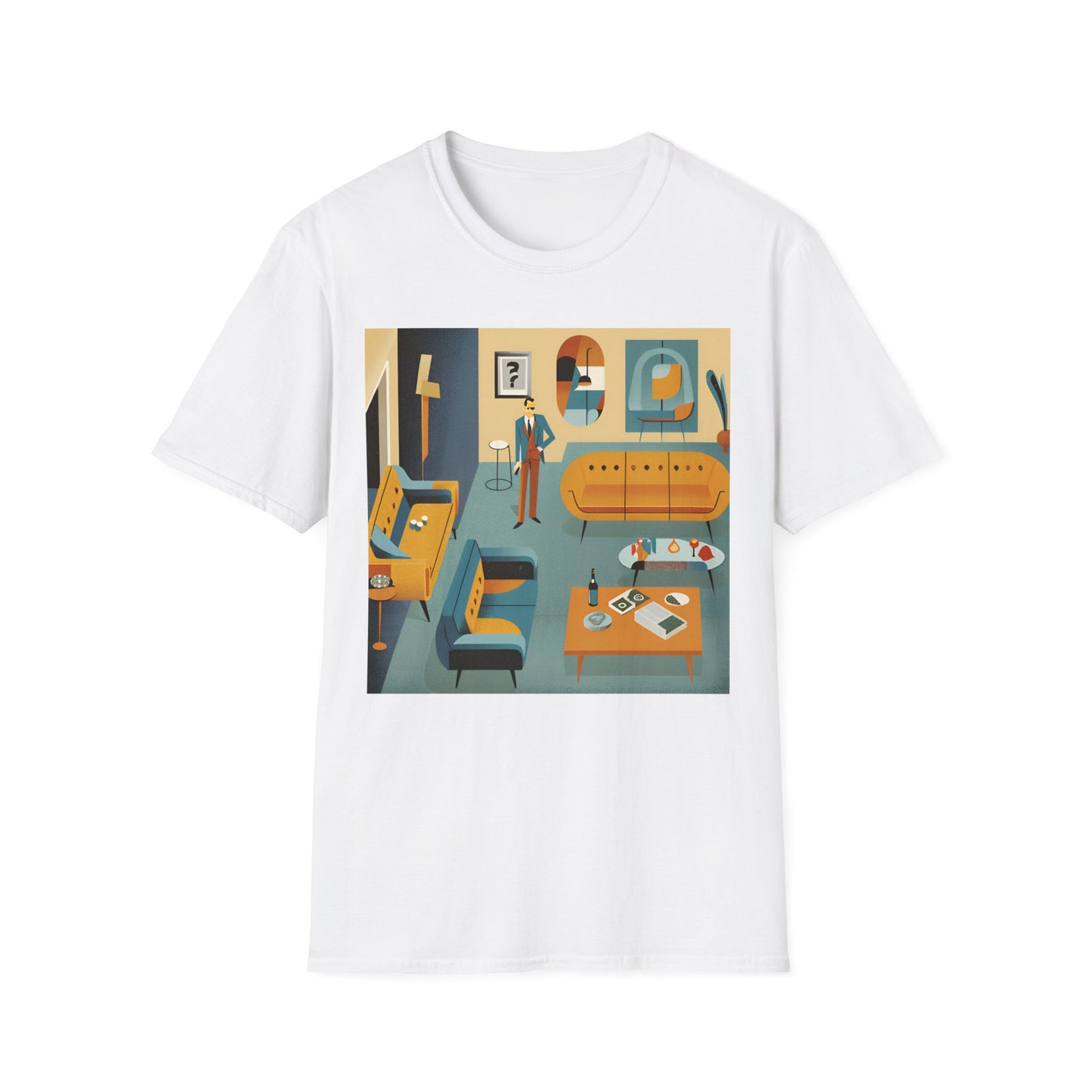 Cluedo Inspired Retro Abstract | Dice and Thread | Printed Graphic T-Shirt Board Game Inspired