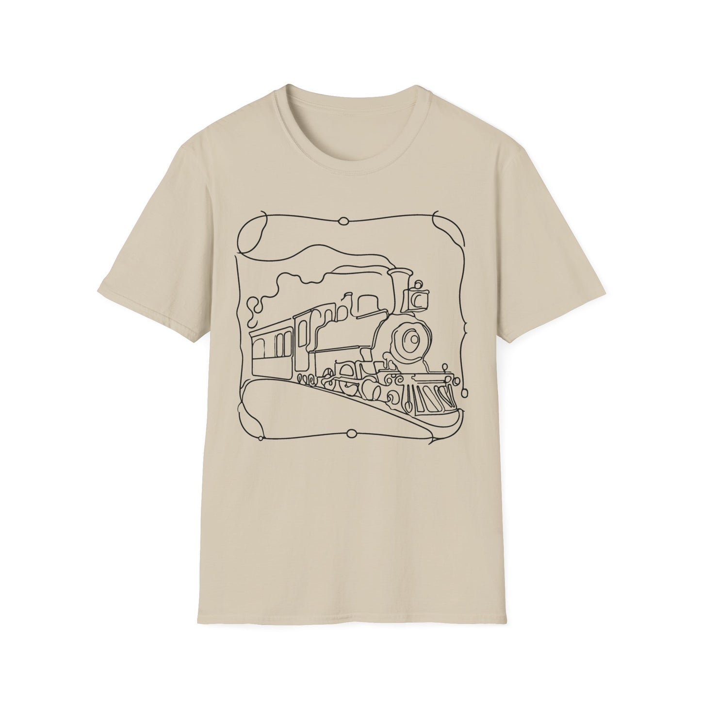 Train Abstract Ticket to Ride Inspired | Dice and Thread | Printed Graphic T-Shirt Board Game