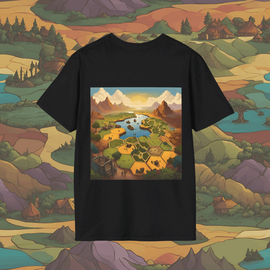 Settlers of Catan Inspired Back and Front design | Dice and Thread |  T-Shirt