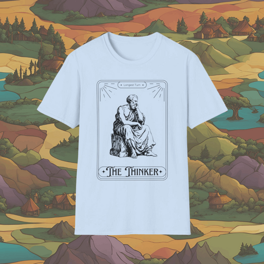 The Thinker | Longest Turn | Settlers of Catan Inspired T-Shirt | Dice and Thread | Unisex T-Shirt