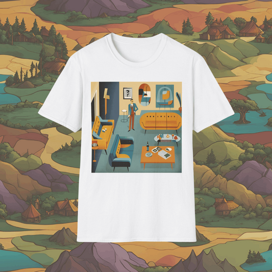 Cluedo Inspired Retro Abstract | Dice and Thread | Printed Graphic T-Shirt Board Game Inspired